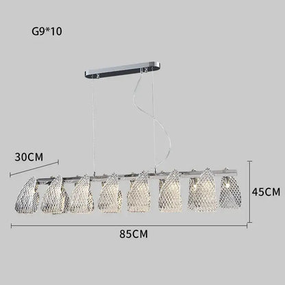Modern silver glass pinecone led chandelier dining room pendant light