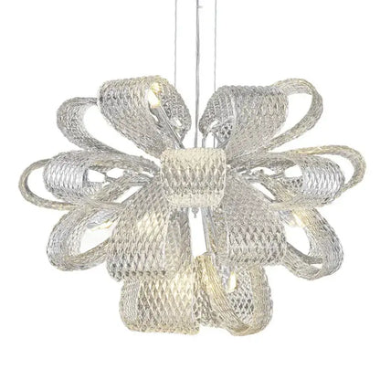 Modern silver glass pinecone led chandelier dining room pendant light