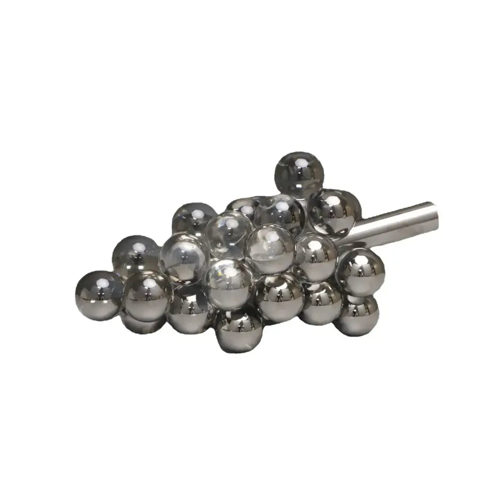 Modern silver gold & chrome crystal grape decorative sculpture dining room