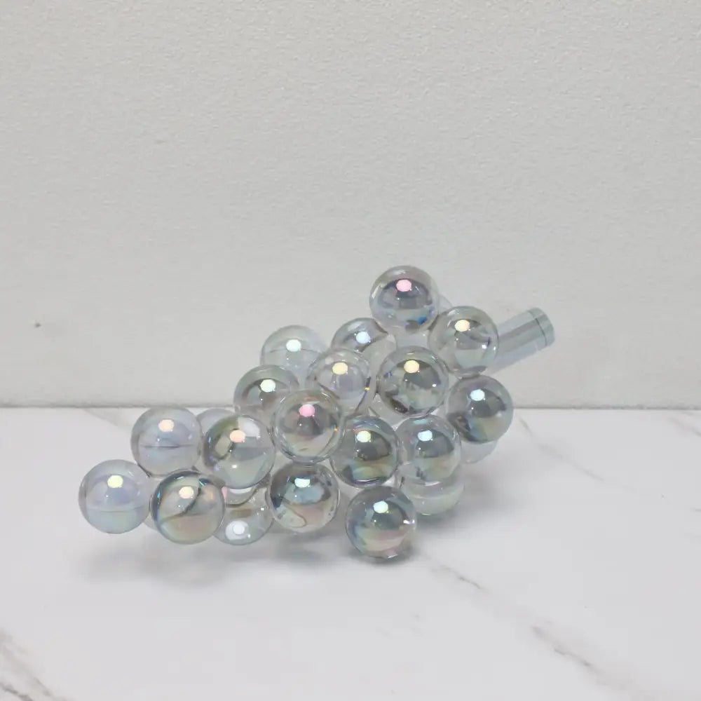 Modern silver gold & chrome crystal grape decorative sculpture dining room