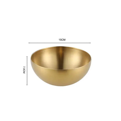 Modern silver & gold stainless steel mixing bowls kitchen set