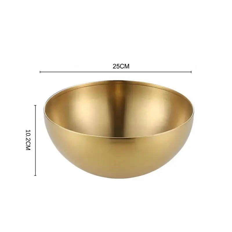 Modern silver & gold stainless steel mixing bowls kitchen set