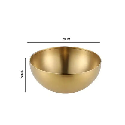 Modern silver & gold stainless steel mixing bowls kitchen set
