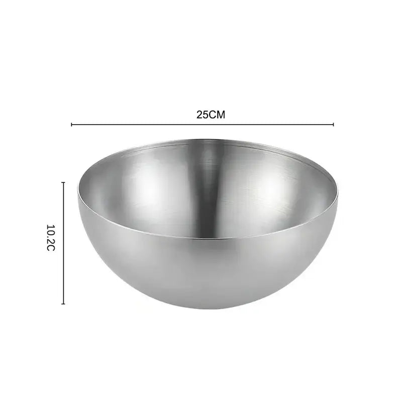 Modern silver & gold stainless steel mixing bowls kitchen set