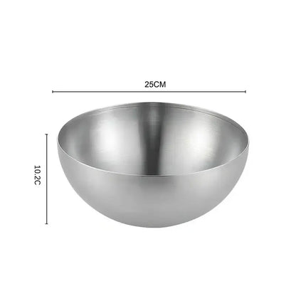 Modern silver & gold stainless steel mixing bowls kitchen set