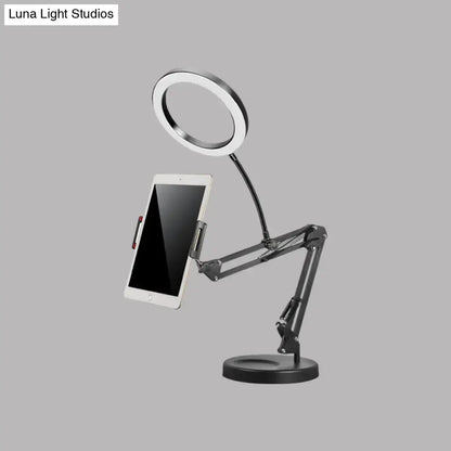 Modern silver led light mobile phone holder – bedroom desk lamp