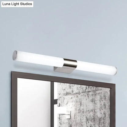 Modern silver led wall light – bathroom chrome sconce