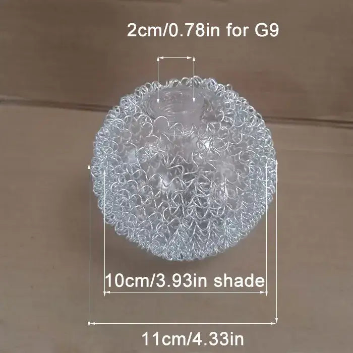 Modern silver mesh glass lampshade living room light cover