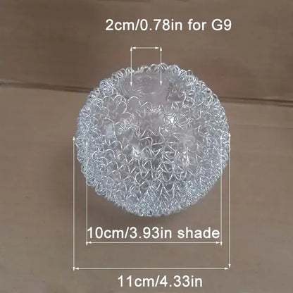 Modern silver mesh glass lampshade living room light cover