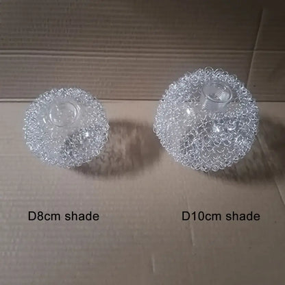 Modern silver mesh glass lampshade living room light cover