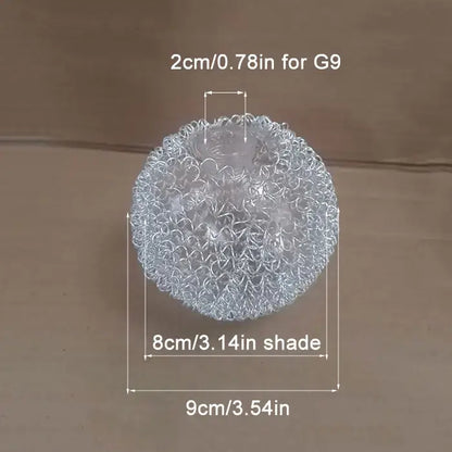 Modern silver mesh glass lampshade living room light cover