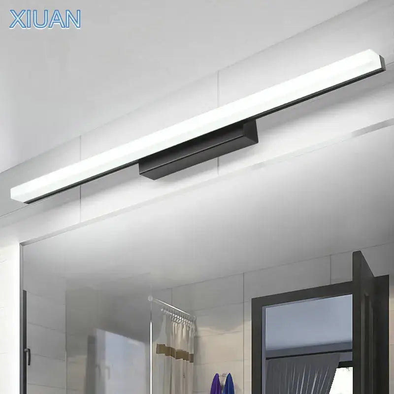Modern silver minimalist vanity wall light for bathroom