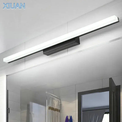Modern silver minimalist vanity wall light for bathroom