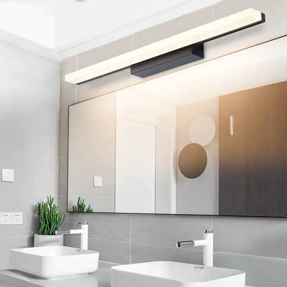 Modern silver minimalist vanity wall light for bathroom
