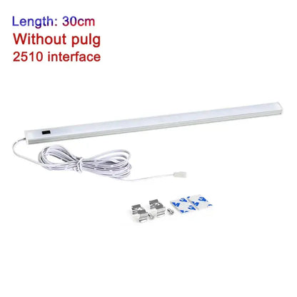 Modern silver rectangular led cabinet light with hand sweep switch kitchen