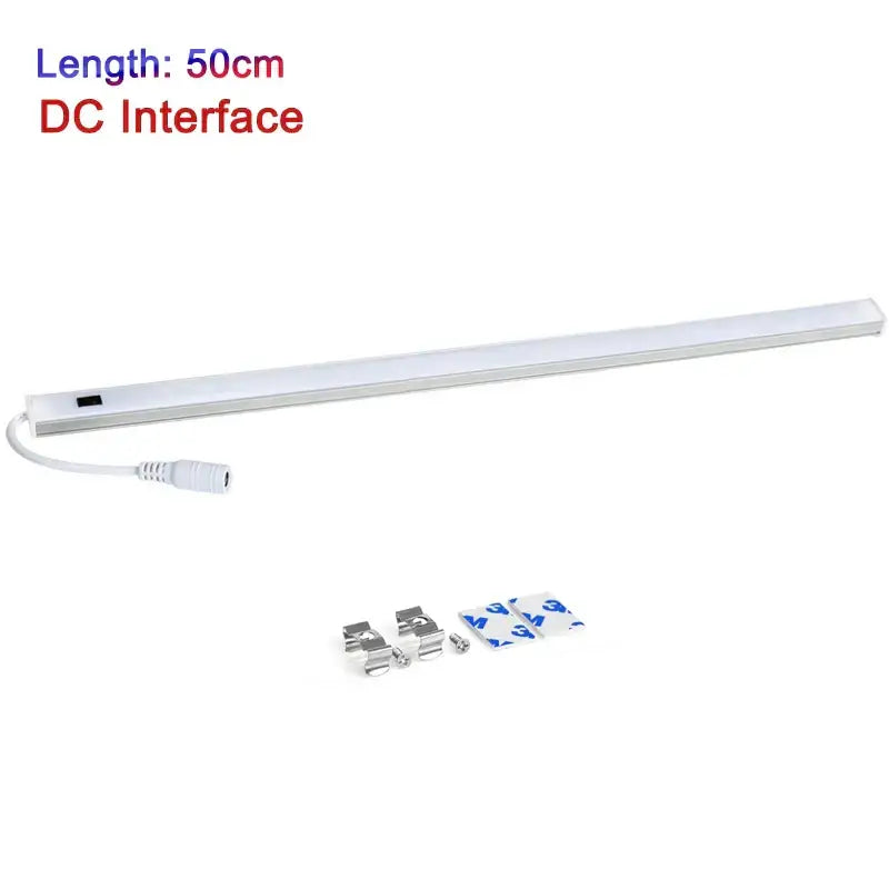 Modern silver rectangular led cabinet light with hand sweep switch kitchen