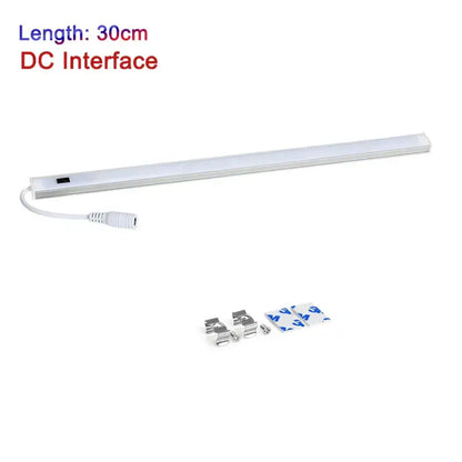 Modern silver rectangular led cabinet light with hand sweep switch kitchen