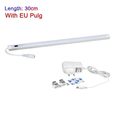 Modern silver rectangular led cabinet light with hand sweep switch kitchen