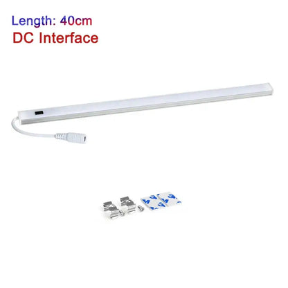 Modern silver rectangular led cabinet light with hand sweep switch kitchen