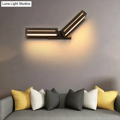 Modern silver rectangular led wall mounted light bedroom sconce