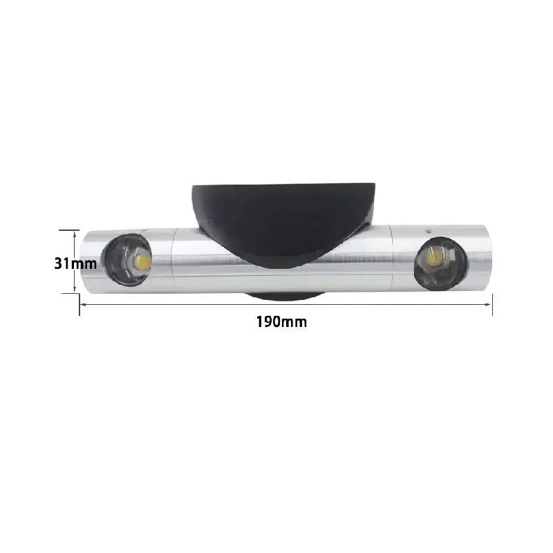 Modern silver rotatable wall lamp bedroom dual adjustable spotlights