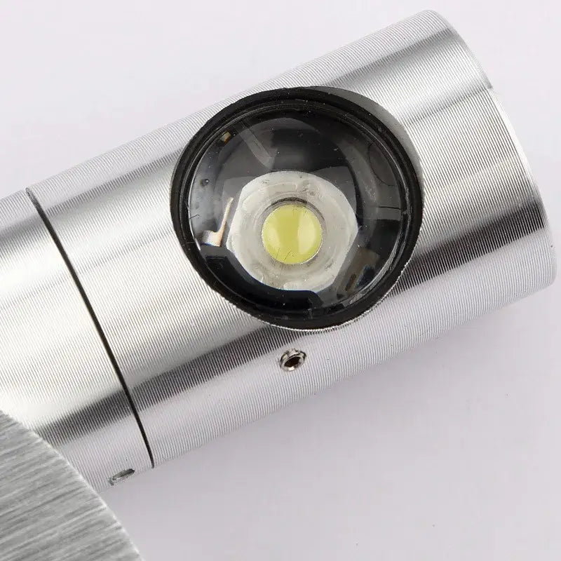 Modern silver rotatable wall lamp bedroom dual adjustable spotlights