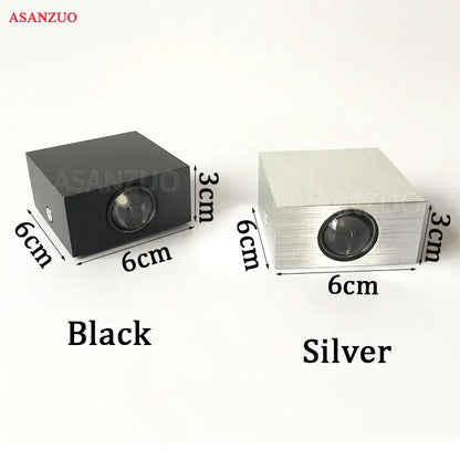 Modern silver square wall lamp – living room solar led light