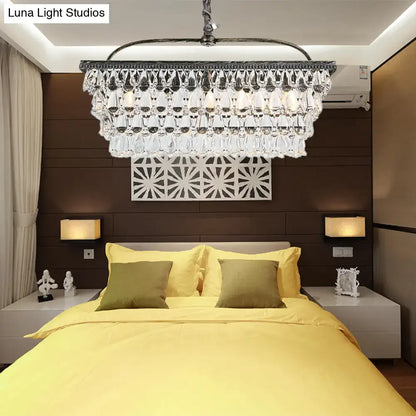 Modern silver teardrop crystal ceiling light for living room 220v-240v