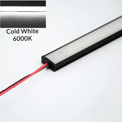 Modern silver u-shape led bar strip light kitchen under cabinet tube