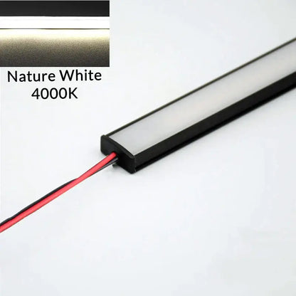 Modern silver u-shape led bar strip light kitchen under cabinet tube