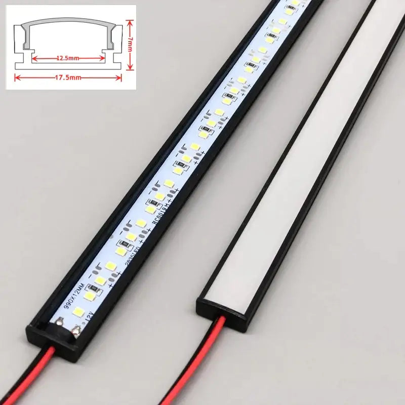 Modern silver u-shape led bar strip light kitchen under cabinet tube