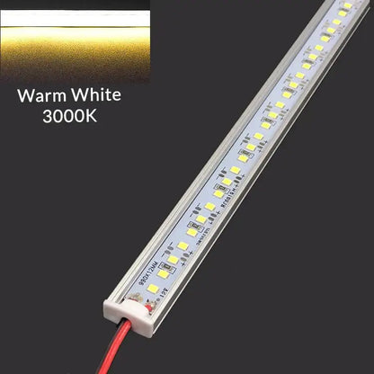 Modern silver u-shape led bar strip light kitchen under cabinet tube