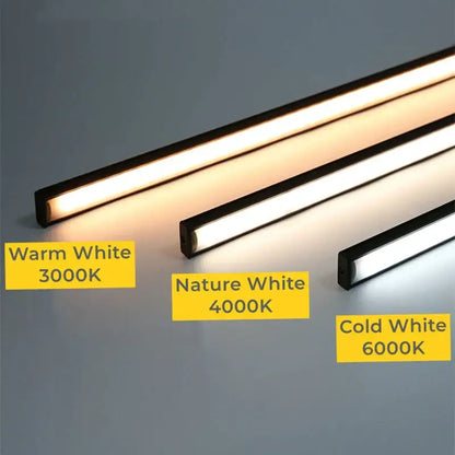 Modern silver u-shape led bar strip light kitchen under cabinet tube
