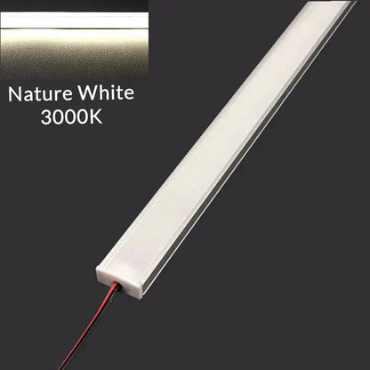 Modern silver u-shape led bar strip light kitchen under cabinet tube