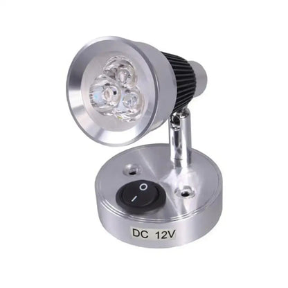 Modern silver warm white boat interior reading light bedroom spotlight