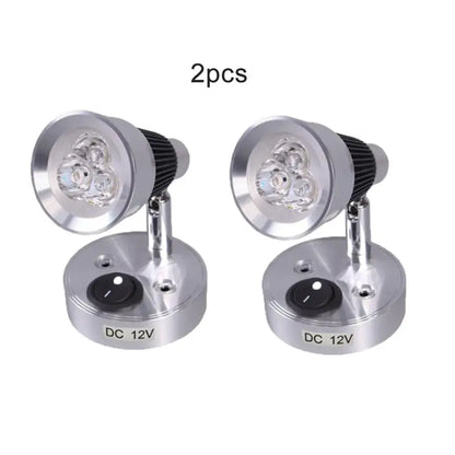 Modern silver warm white boat interior reading light bedroom spotlight