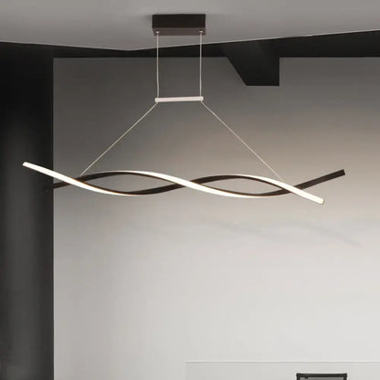 Modern silver & white art deco led pendant light kitchen island