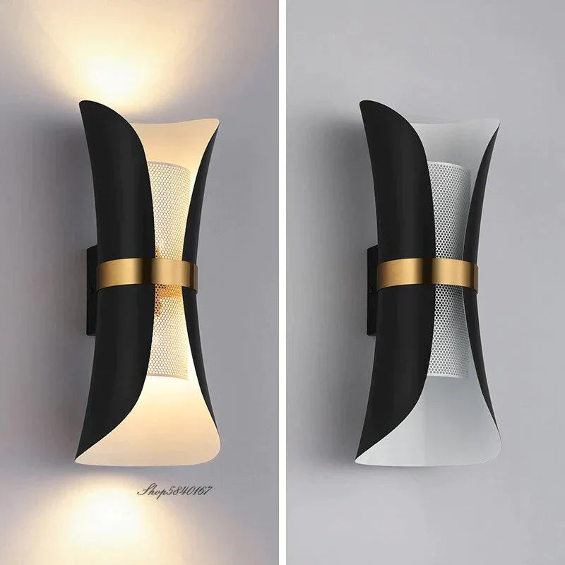 DecorBites™ Modern Simple Wall Lamp Lights Scone for Bedroom Bathroom Black Gold