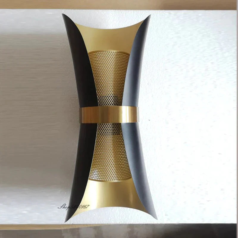 DecorBites™ Modern Simple Wall Lamp Lights Scone for Bedroom Bathroom Black Gold
