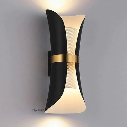 DecorBites™ Modern Simple Wall Lamp Lights Scone for Bedroom Bathroom Black Gold