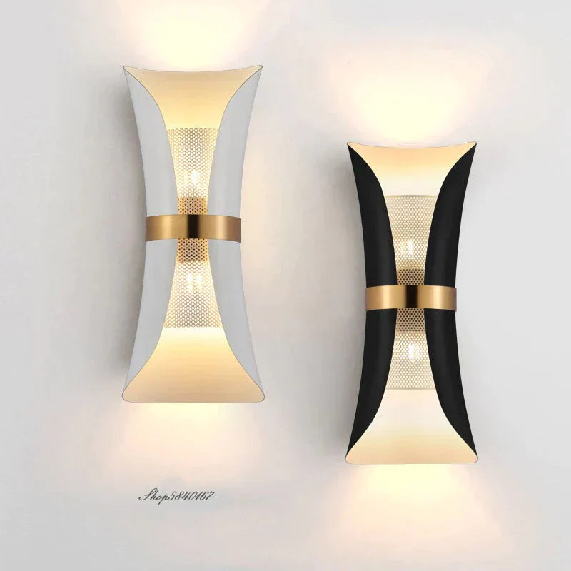 DecorBites™ Modern Simple Wall Lamp Lights Scone for Bedroom Bathroom Black Gold