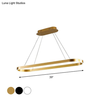 Modern simplicity ellipse led island pendant kitchen ceiling light
