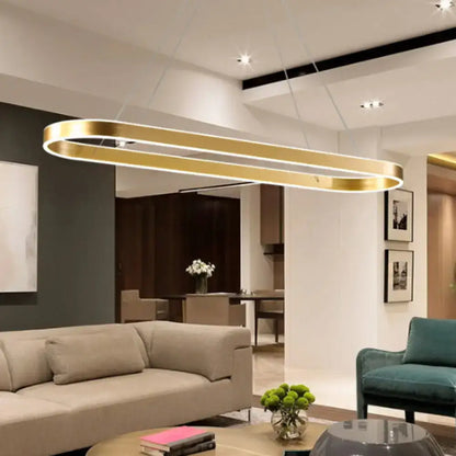 Modern simplicity ellipse led island pendant kitchen ceiling light