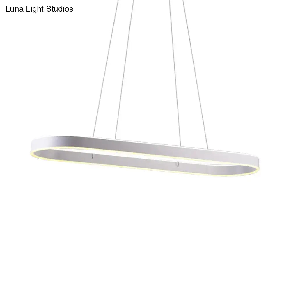 Modern simplicity ellipse led island pendant kitchen ceiling light