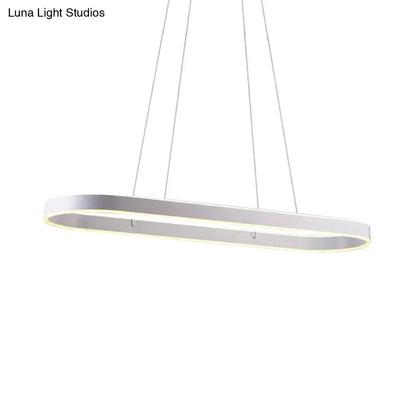 Modern simplicity ellipse led island pendant kitchen ceiling light