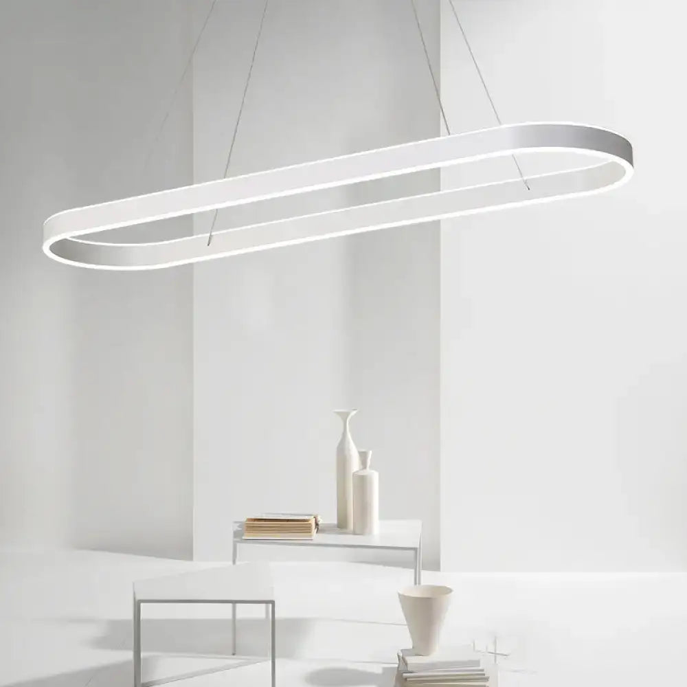 Modern simplicity ellipse led island pendant kitchen ceiling light