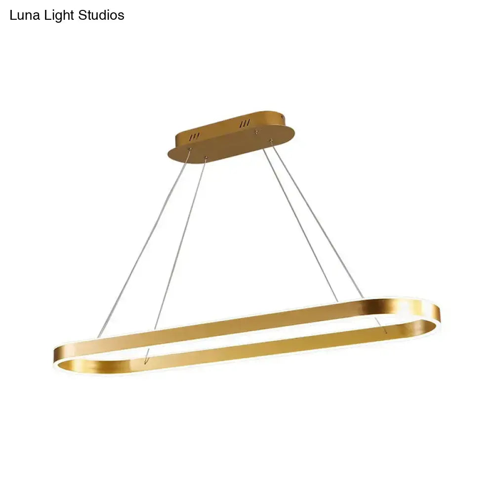 Modern simplicity ellipse led island pendant kitchen ceiling light