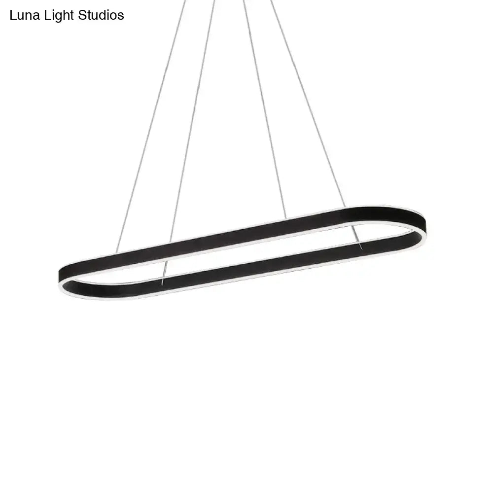 Modern simplicity ellipse led island pendant kitchen ceiling light