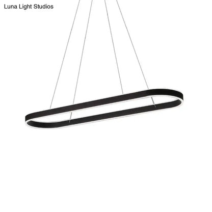 Modern simplicity ellipse led island pendant kitchen ceiling light