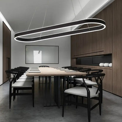 Modern simplicity ellipse led island pendant kitchen ceiling light